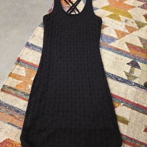 Madden NYC Black Cross Back Dress